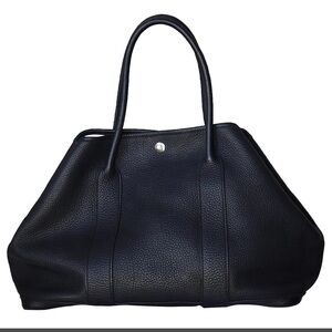 Hermes Elegant Black Leather Tote